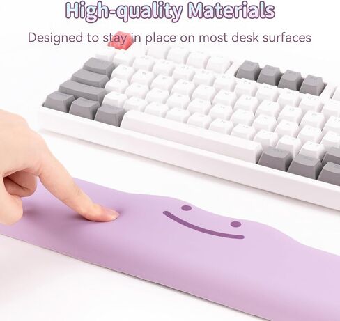 مسند معصم مريح يدعم قاعدة مطاطية مضادة للانزلاق، مسند معصم كبير من إسفنج الذاكرة لمسند المعصم المكتبي للألعاب أو الكتابة أو العمل في المكتب المنزلي - كما سبق in Kuwait