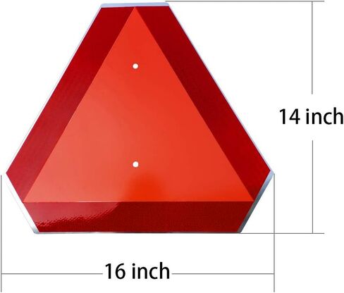 علامة مركبة بطيئة الحركة، مثلثات أمان معتمدة بنقاط مثلثة مقاس 14 بوصة × 16 بوصة عاكسة للضوء من الألومنيوم بسمك 50 مل، حتى 7 سنوات من الاستخدام الخارجي لعربة الجولف in Kuwait