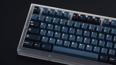 مجموعة مفاتيح لوحة مفاتيح الألعاب الميكانيكية المخصصة لكابلات الفضاء GMK CYL Indigo - 144 مفتاحًا، Doubleshot، ملف تعريف Cherry، لـ 60%، 65%، TKL، 1800 تخطيط، إلخ in Kuwait