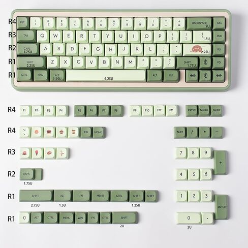 أغطية مفاتيح ماتشا 124 مفتاح XDA Profile Dye Sub PBT مجموعة أغطية مفاتيح مناسبة لـ 60% 65% 95% Cherry Mx مفاتيح لوحة المفاتيح الميكانيكية in Kuwait