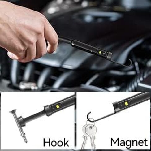 Dual Lens Industrial Endoscope, 1080P Digital Borescope Inspection Camera with 7.0mm IP67 Waterproof Camera, Sewer Camera with 4.3" LCD Screen, 7 LED Lights,16.5FT Semi-Rigid Cable, 32GB Card in Saudi Arabia