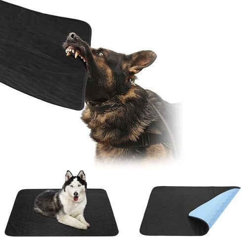 36 x 41 in Reusable Chewproof Pee Pads for Dogs,Indestructible Washable Dog Bed for Aggressive Chewer,Super Absorbing Pet Training Pads,Non Slip Waterproof Puppy Pee Pads in Saudi Arabia