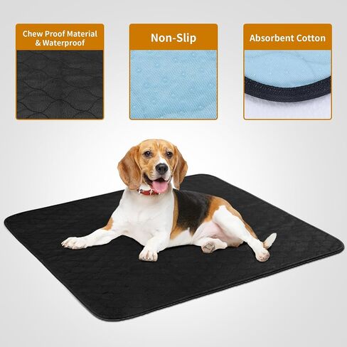 36 x 41 in Reusable Chewproof Pee Pads for Dogs,Indestructible Washable Dog Bed for Aggressive Chewer,Super Absorbing Pet Training Pads,Non Slip Waterproof Puppy Pee Pads in Saudi Arabia