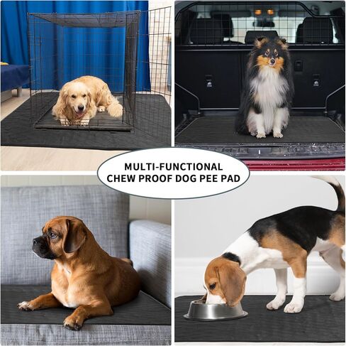 36 x 41 in Reusable Chewproof Pee Pads for Dogs,Indestructible Washable Dog Bed for Aggressive Chewer,Super Absorbing Pet Training Pads,Non Slip Waterproof Puppy Pee Pads in Saudi Arabia