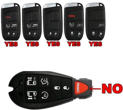 DEWHEL TPU Key Fob Protective Cover Case For Dodge Charger Challenger Dart Durango Journey, Chrysler,Jeep Grand Cherokee,Renegade etc (Chrome Red) in Saudi Arabia
