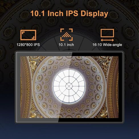 تابلت 10 بوصة، تابلت Android 13 مع وحدة معالجة مركزية 8 النواة، ذاكرة وصول عشوائي 4+4 جيجا بايت 512 جيجا بايت قابلة للتوسيع، بطارية مدمجة 7000 مللي أمبير في الساعة، تابلت كمبيوتر كبير بشاشة 10.1 بوصة، تابلت للبالغين والأطفال in Kuwait