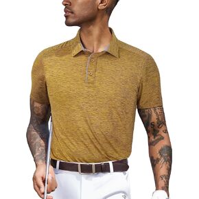 TAPULCO Mens Short Sleeve Polo Shirts Quick Dry Breathable Performance Casual Athletic Lightweight Stretch Golf T-Shirts