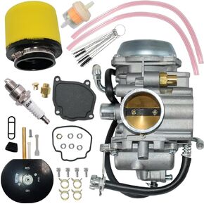 0470-352 Carburetor Fits 1998-2002 for Suzuki Quadrunner 500 LT-F500F LTF500F 4X4 Carb with Air Filter and Fuel Valve Petcock