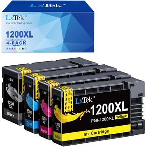 LxTek Compatible Ink Cartridge Replacement for Canon 1200XL PGI-1200 PGI1200XL to use with MAXIFY MB2720 MB2120 MB2320 MB2020 Printer (4 Pack-High Yield)