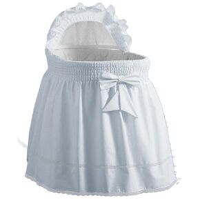 Baby Doll Bedding Neutral Sea Shell Bassinet Liner for boy and Girl, Ecru