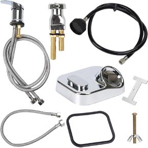 طقم قواطع فراغية لوعاء شامبو الصالون. موصل خرطوم الصنبور، صنبور وعاء الشامبو، قواطع فراغ، خرطوم وعاء الشامبو وبخاخ مناسب لمجموعة استبدال صنبور حوض الصالون in Kuwait