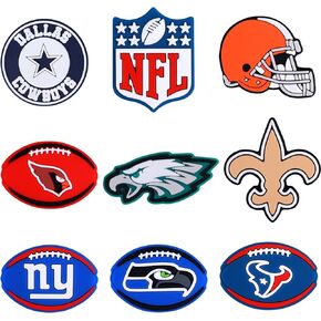 Football Silicone Focal Beads for Pens, 9 Pcs Loose Rubber Rugby Shaped Bead for Beadable Beaded Pen Keychain Making
