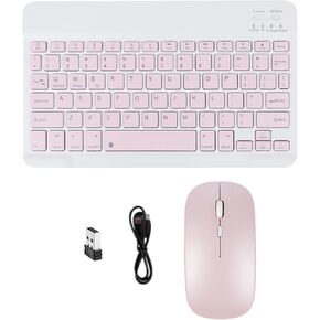 مجموعة لوحة مفاتيح وماوس لاسلكية بلوتوث وماوس قابلة للشحن (أزرق) in Kuwait