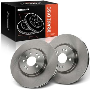 A-Premium 12.99 inch (330mm) Front Drilled and Slotted Disc Brake Rotors Compatible with Select Mercedes-Benz Models - GLE43 AMG, GLE300d, GLE350, GLE350d, GLE400, ML250, ML350, ML400, 2-PC Set
