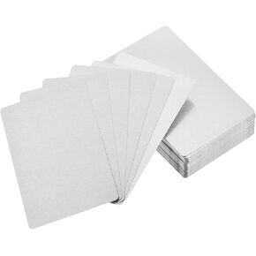 YOKIVE 200 Pack Printable Blank Card, Personalized Business Card | Double-Sided Printing, Great for DIY Card, Picture(Silver, 0.21mm Thick 3.4x2.1 Inch) in Saudi Arabia