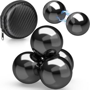 Jumbo Fidget Magnets Hand Roller, Large Hematite Magnetic Stones, Sensory Fidget Stress Ball Stress Relief for Adults Autism Focus, Desk Toy Decoration Gift for Ferrite Putty 4 Pack