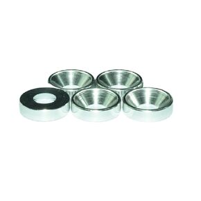 50pcs M6 Countersunk Washers Alloy Aluminum Screw Gaskets (Black)