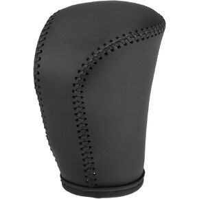 Gear Shift Knob Cover for Buick Excelle 04-12 with Black Stitches Durable | Interior Transmission Shifter Boot Lever Cover Black Faux Leather 1 Pcs