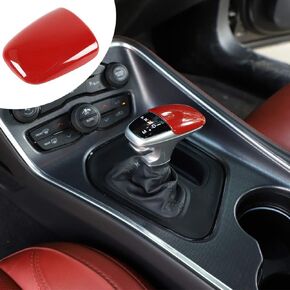 RT-TCZ for Durango Gear Shift Knob Cover Trim Red for Dodge Charger Challenger 2015 Up for Dodge Durango 2018 2019 2020 2021 2022 2023 Red Interior Accessories