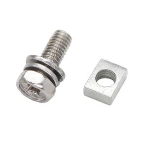 binifiMux 6-Pack Motorcycle Battery Terminal M6 x10mm Bolt Square Nut Kit Stainless Steel 304