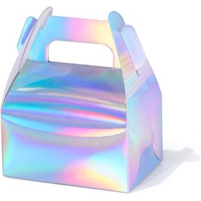 SZYCHEN 10 pcs/holographic gift box cake candy biscuit packaging portable carton for wedding and birthday parties
