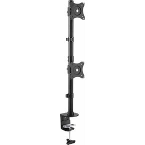 StarTech.com Vertical Desk Mount Dual Monitor Arm - for Monitors 13 to 27 - Adjustable - Desk Clamp/Grommet-Hole Mount - Dual VESA Monitors - Black (ARMDUALV)