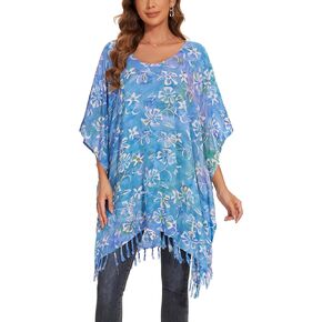 Batik Caftan Kaftan Women Tunic Top Blouse Plus Size XL to 4X