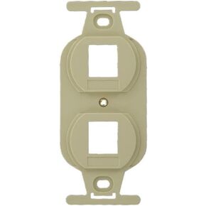 Leviton 41087-2IP QuickPort Duplex Type 106 Insert, 2-Port, Ivory