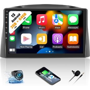 [2+64G] Android 13 Car Stereo for Jeep Grand Cherokee 2005-2007 with Wireless Carplay&Android Auto,10.1 Inch Touch Screen Car Radio with Mirror Link GPS WiFi Bluetooth FM/RDS Dual USB+Backup Camera