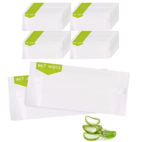 Individual Hand Wipes, 100 Packs Individual Wet Wipes, Quickly Cleaning Our Hands, Individually Wrapped Bulk large Wet Wipes Homeless, Suitable for Restaurants, Weddings and Barbeques (C-19)
