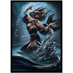 Fantasy North - Ninavae - Aether Seer - 100 حافظة بطاقات TCG ناعمة غير لامعة - تناسب بوكيمون Magic MTG Commander وألعاب البطاقات الأخرى - أكمام بطاقات اللعب