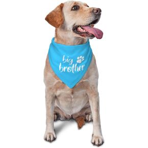 Big Brother Gender Reveal Baby Announcement Dog Bandana Matching Family Triangle Dog Bandana for Dogs (Black)