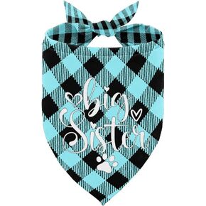 Dog Bandana, Big Sister Dog Bandana, Dog Scarf Classical White Printing, Dog Scarf Accessories, Dog Bandana Pet Scarf, Pet White Scarf Gender Reveal Accessories, Pet Scarf, Dog Bandana Gift (E13)