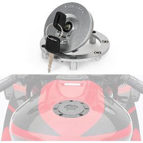 PSLER Fuel Gas Tank Cover Lock Key Motorcycle Fuel Door Lock With Keys for CBR250 CB400 CB600F CB750 CBR900 929 954 RR VFR400 CB1000 CBR1000 CB250 BROS400 CBR400 NSR250 VT250 CBR400 RVF400(Silver)