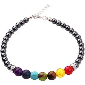 Chakra Anklet Bracelet Yoga Gift 7 Chakra Anklet Boho Jewelry Amethyst Healing Anklet Bracelet Meditation Balance Chakra Anklet Energy Healing …