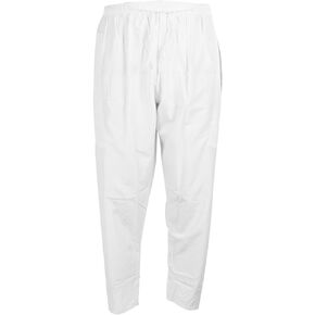 HEEPDD Men Muslim Pants, Polyester Cotton Loose Style Men's Strip Decor with Waist Elastic Band Afghan Trousers Clothes