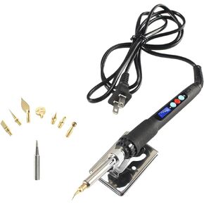 FYSETC Prusa i3 MK3S Voron2.4 60W 110V Trimming Tool for 3D Printer Filament : Soldering Iron + Heat-Set Trimming Tips with Temp Control Display ESD Safe for ABS PETG 3D Printing Model