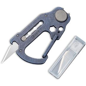 CIVIVI Polymorph Titanium Carabiner Multi-Tool with Utility Blade, Bottle Opener, Screwdriver C20045-1