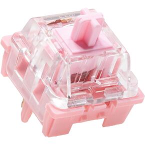 KPREPUBLIC KTT Rose Switch Linear 63g MX Switch for Mechanical Keyboard Factory Lubed Pink PC PA POM (KTT Rose Switch x90)