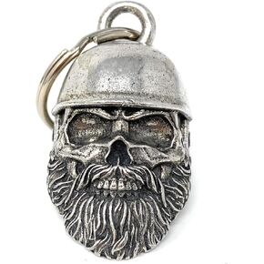 Bravo Bells Helmet Skull Bell - Biker Bell Accessory or Key Chain for Good Luck on The Road