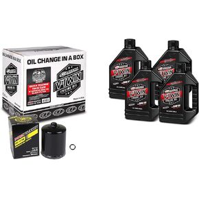 V-Twin Quick Change Kit Synthetic w/Black Filter, Twin Cam