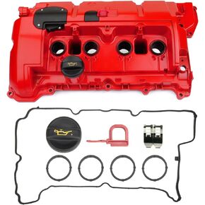 Engine Valve Cover Kit with Gasket Compatible with 2007-2016 Mini Cooper 1.6 Non-Turbo Part # 11127646554 11127553799 11127567162 V757272480 11127567791