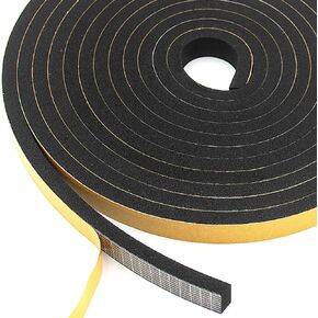 Weather Stripping Door Seal Strip, Strong Adhesive, Soundproof, Lightproof, Weatherproof Foam Tape Insulation Strip for Sliding Door, Front Door Frame, Windows (1/2 in x 1/4 in x 13Ft)