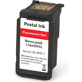 High Capacity SL-870-1 XXL Red Ink Cartridge Compatible SL870-1 SL8701 XXL Fluorescent Red Ink Replacement for The PB New SendPro Mailstation Postage Meter (CSD1) Machine (1pack)(16ml)