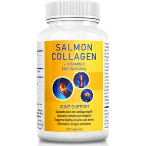 Anti-Aging Bioactive Marine Collagen Capsules - Natural Skincare & Beauty Support, for Healthy Hair, Skin, Nails, 120 Capsules, One Month Supply