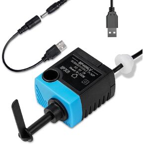 SP-400LV Cat and Dog Water Fountain Pump with Grommet,USB Replacement Pump for Original Mini Pet Fountain Black & Blue