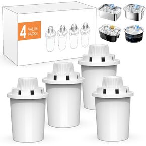 (4 Pack) Replacement Filters for lesotc Dog Water Fountain, High-efficiency & Safer & Cleaner Replacement Water Filters for lesotc Large Dog Water Fountain/Dog Water Bowl Dispenser