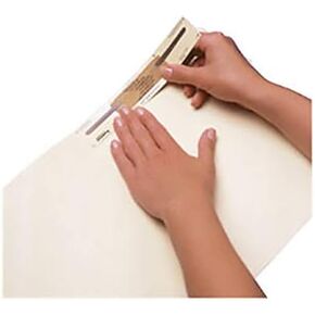 Tabbies Self-Adhesive Sup'r'Grip Fasteners, Manila, 2" Prongs for 2 Hole Punched Pages, Holds Even The Bulkiest Files Without Tearing, 100/Box (56805)