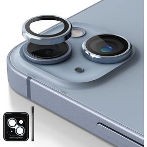 [3 Pack] Camera Lens Protector Compatible for iPhone 13 & iPhone 13 Mini Camera Cover Premium 9H Tempered Glass [Anti-Scratch]99.99% Transparency with Black Circle Design for iPhone 13 6.1