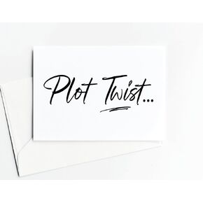Funny Pregnancy Reveal for Family and Friends, Plot Twist Baby Announcements Gifts for Family, We're Having a Baby Cards